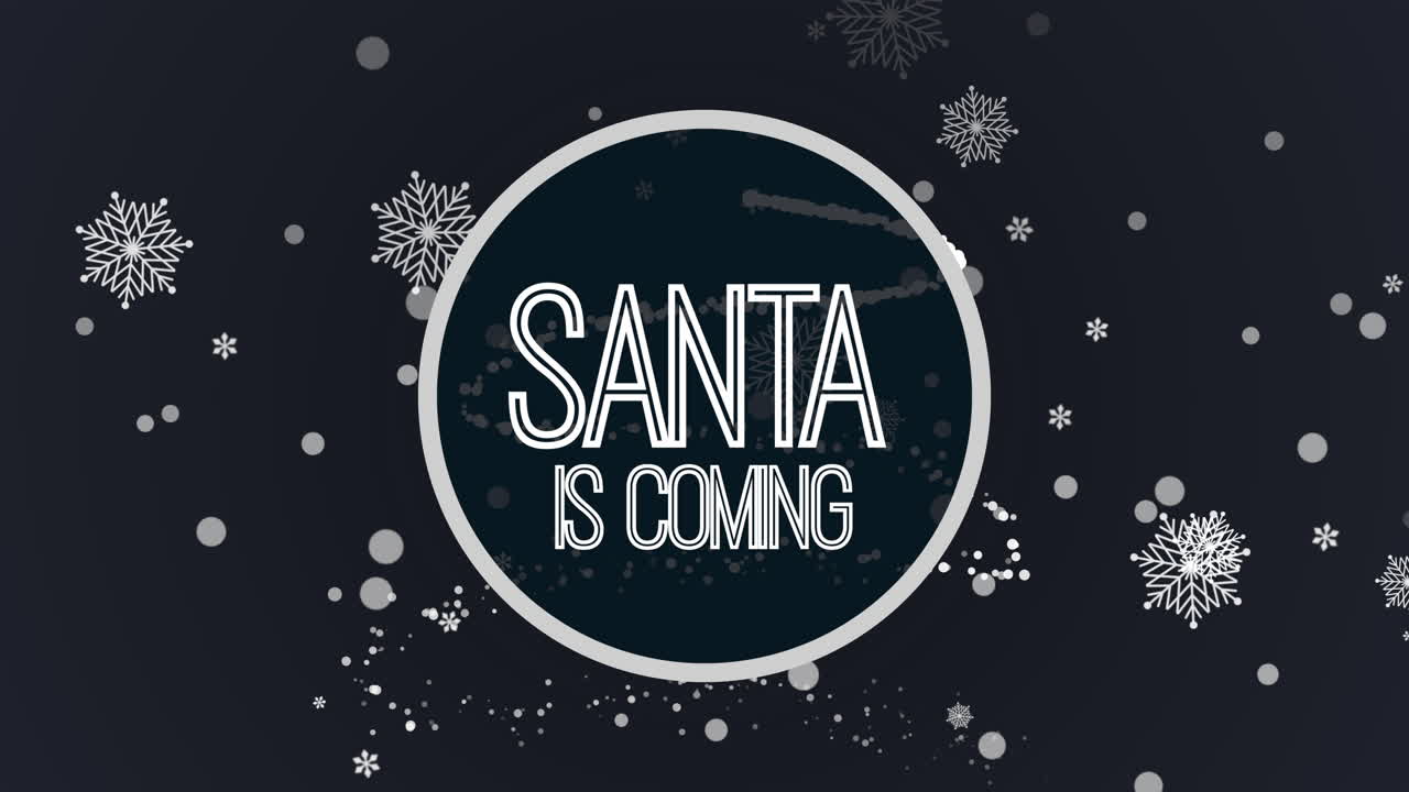 santa viene con copos de nieve de otoño en degradado azul