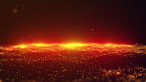 abstract orange and gold particle background