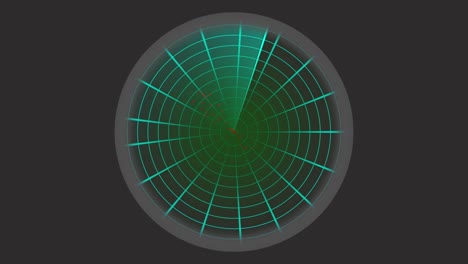 animación de pantalla de radar hud con objetivos en movimiento. pantalla de sonar para submarinos y barcos. sonar de radar con objeto en el mapa. monitor de navegación futurista hud, 4k de alta calidad.