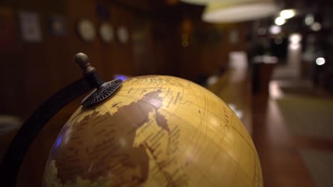 old viintage style world spinning globe model