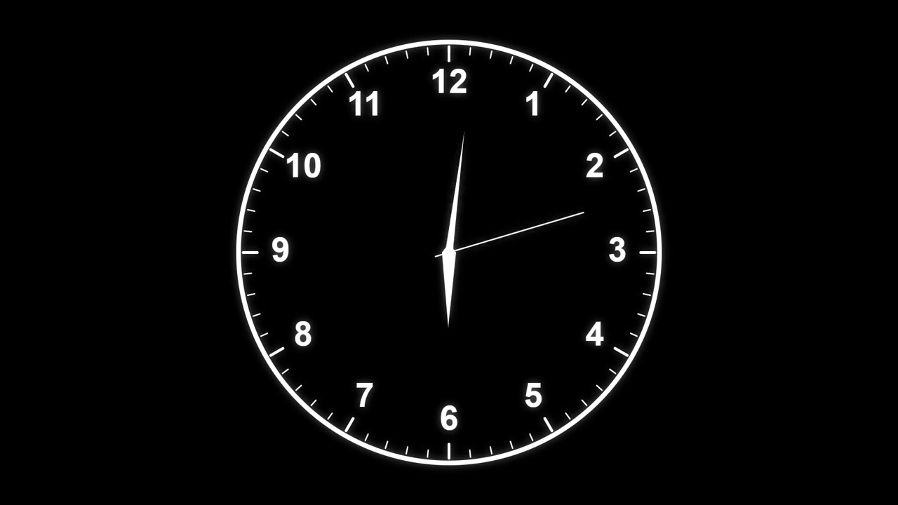 Fast Motion Clock Face Showing Rapid Passage of Time