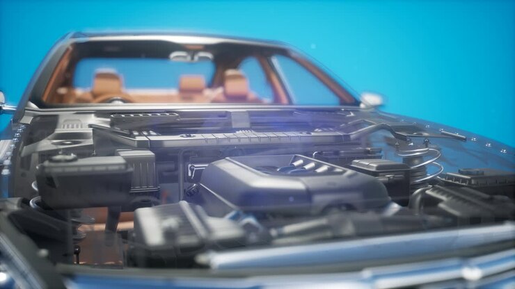 Detailed Car Engine and Other Parts