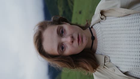woman in a field