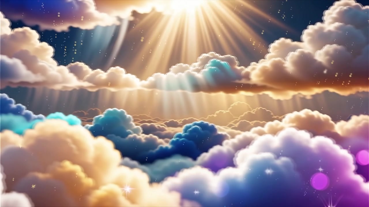 Christian Heavenly Light Worship Background