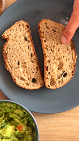 guacamole and toast