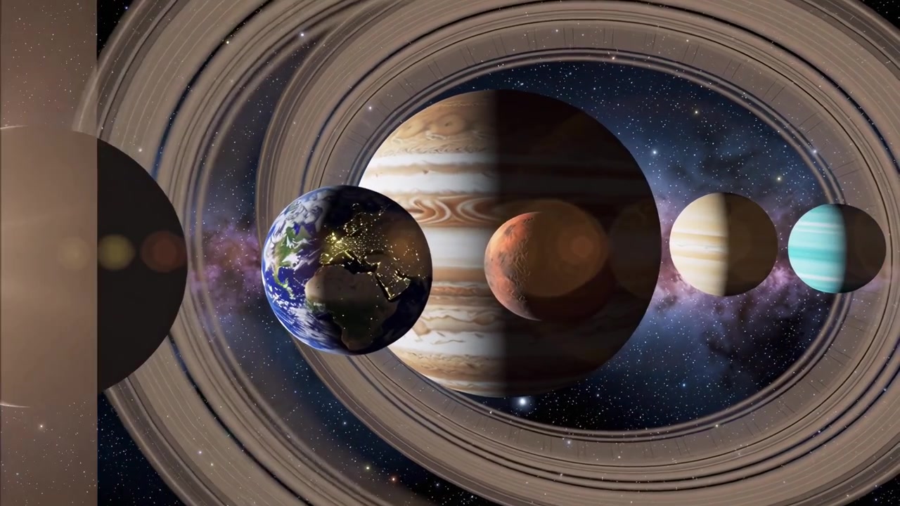 Planets of the Solar System Aligning in Deep Space