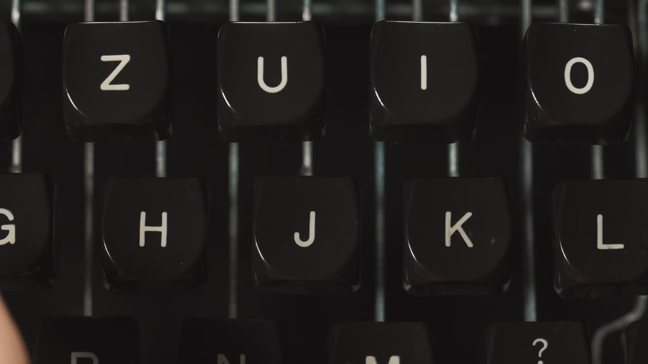 Typewriter keyboard close-up