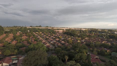 aerial 4k footage flying over centurion, south africa
