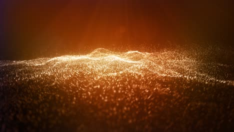 partículas abstractas bailan forma ondulada animación de fondo