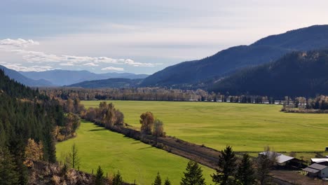 valley harvest: aerial views of farmland in the thompson river valley during fall