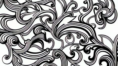Black and White Ornamental Pattern