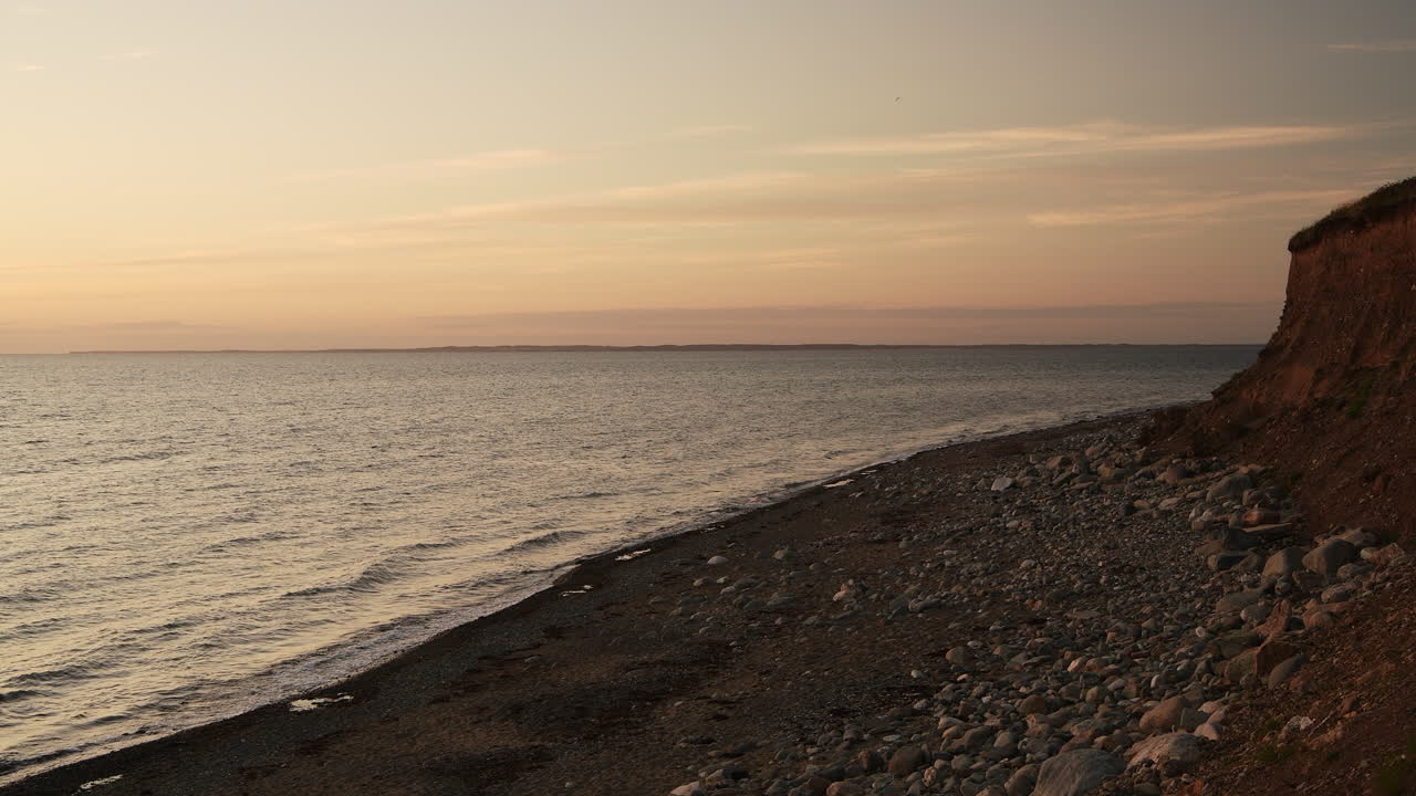 Wales Landscape of Llyn Peninsula Coast with Sunset Colors over Ocean - Static Lockdown