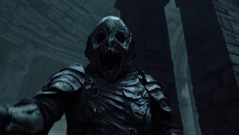 dark fantasy warrior in armor