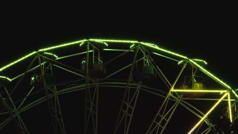 cabinas de la rueda gigante y iluminación