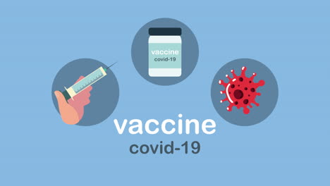 covid19 pandemic vaccine set icons