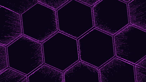 Patrón-Hexagonal-Púrpura-Simétrico-Sobre-Fondo-Negro