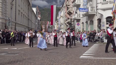 brass band moelten at the annual grape festival, meran - merano, south tyrol, italy (part 1 of 2)