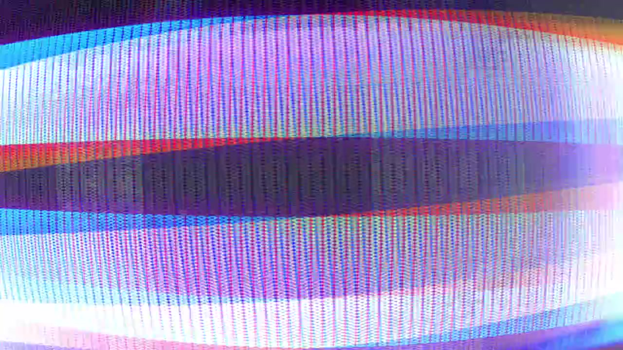 Digital Glitch and Static Interference on Screen