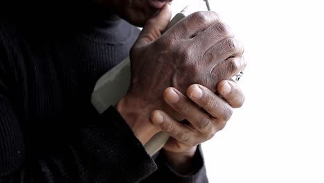 praying-to-god-with-hands-together-on-white-background-with-people-stock-video-stock-footage