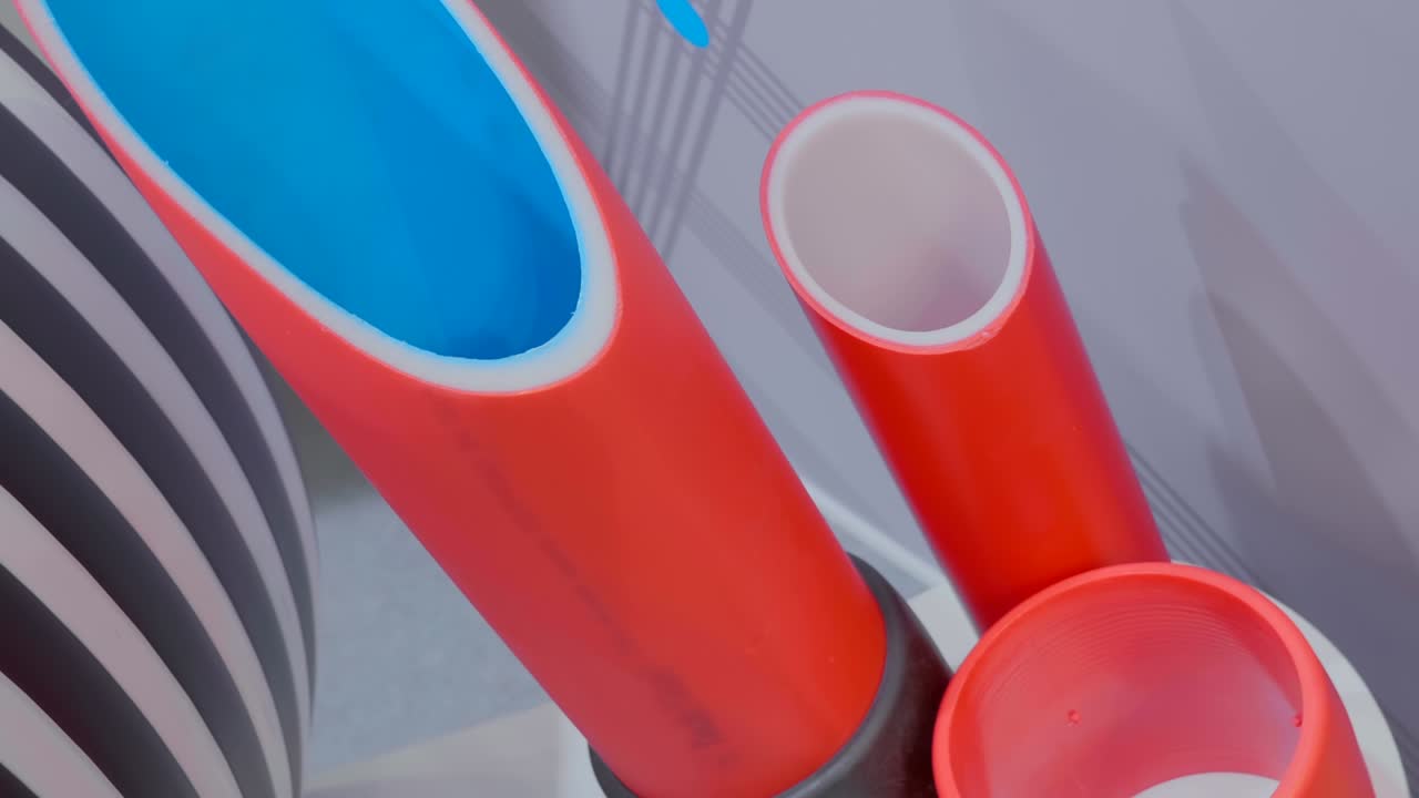 muestras de tuberías de plástico multicapa para el suministro de agua fría y caliente