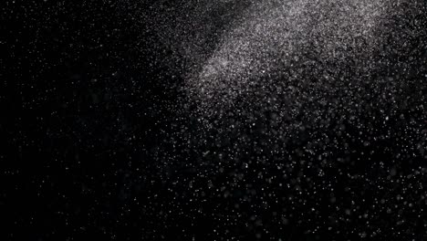 powder isolated on black background