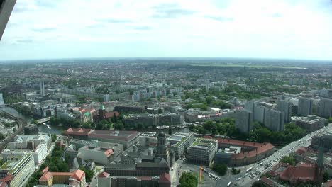 long aerial view over berlin from tv tower , germany-2