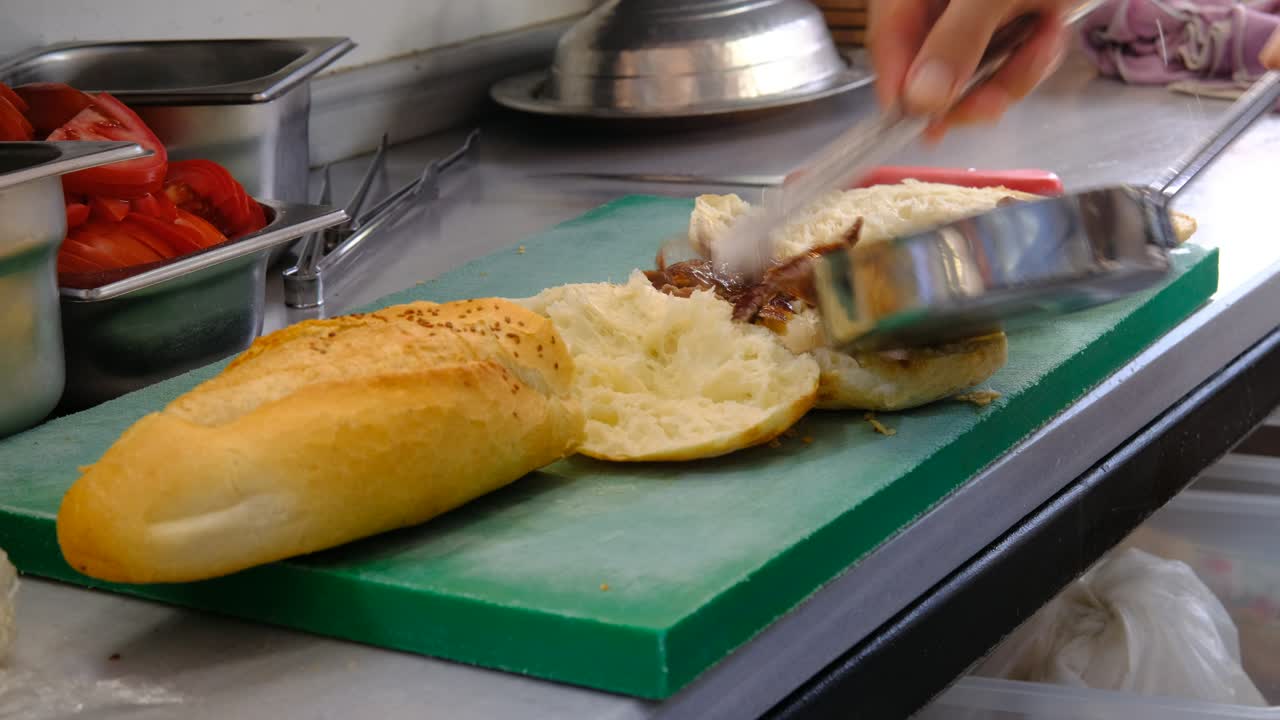haciendo sándwiches de donante