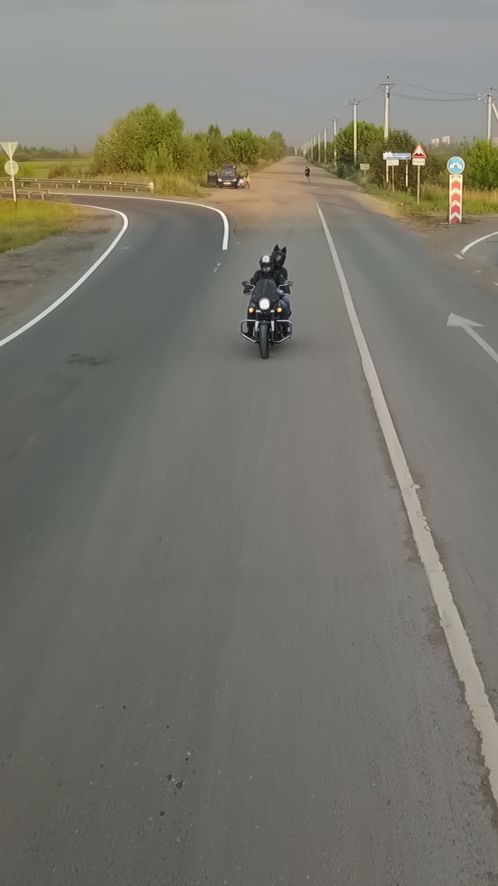 Motorcycle on a road
