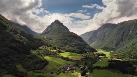 aerial footage beautiful nature norway.