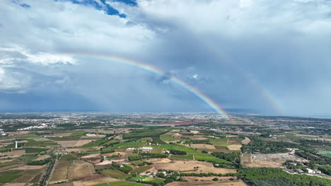 Sweeping-aerial-views-unveil-Montpellier's-vineyards,-Mediterranean-shores