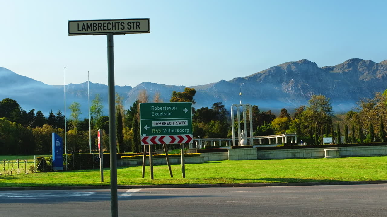 Iconic Huguenot Monument representing religious freedom in Franschhoek, RSA