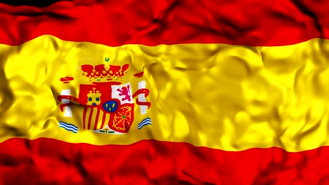 spain flag - looping, waving