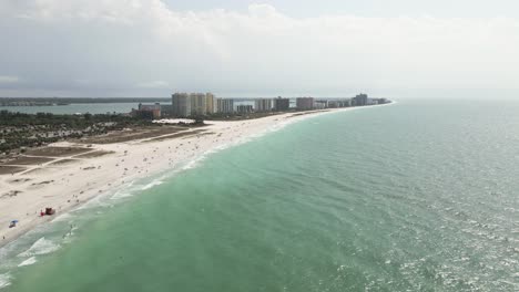 Clearwater-Beach,-Aerial-Drone,-Florida