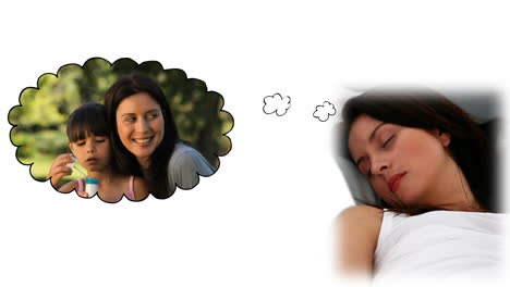 Woman-dreaming-about-being-with-her-children