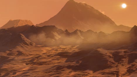 mars landscape at sunrise/sunset