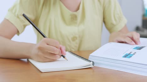 a focused individual engages writing capturing the essence of creativity a calm home office setting