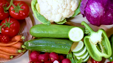 a vibrant display of assorted fresh vegetables