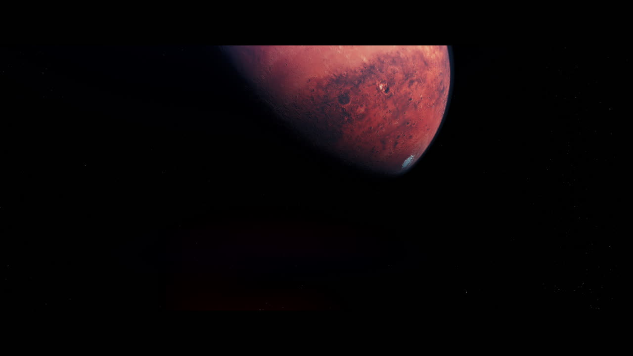 Planet Mars viewed from space