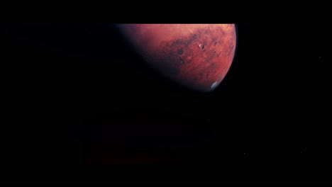 planet mars viewed from space