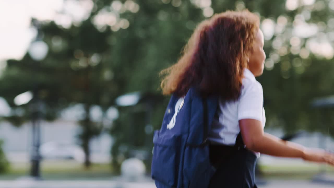 Girl Walking to School