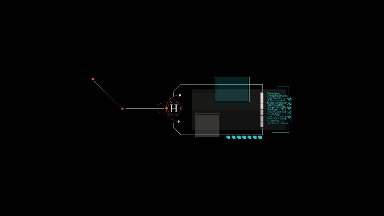 Letter H on Hud callout panel on black background