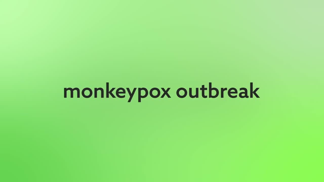 animación del texto de la viruela del mono sobre un fondo verde