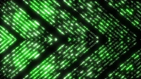 Abstract Glowing Green Code Background