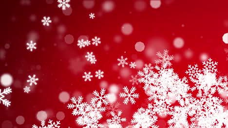 christmas snowflakes on red background