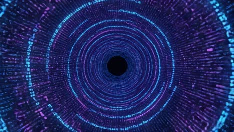 a captivating journey through a digital tunnel: exploring the intricate patterns of binary data in a hypnotic visual experience