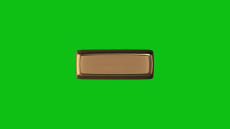 gold bar isolated on green screen