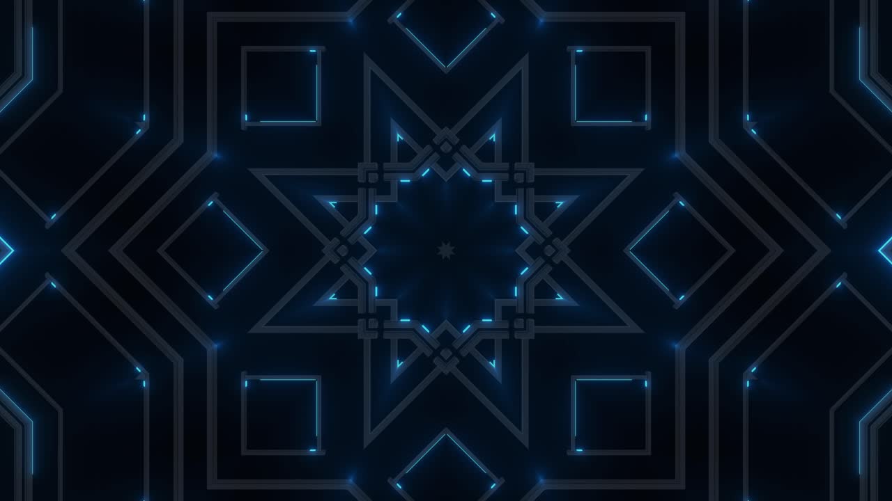 Abstract Glowing Geometric Pattern