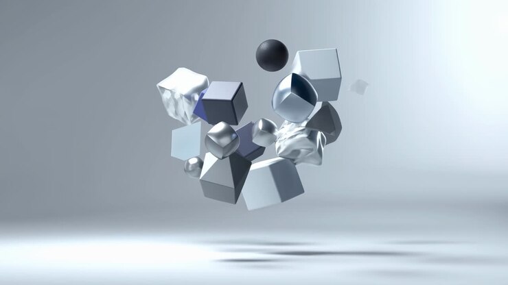 Abstract Geometric Shapes Composition