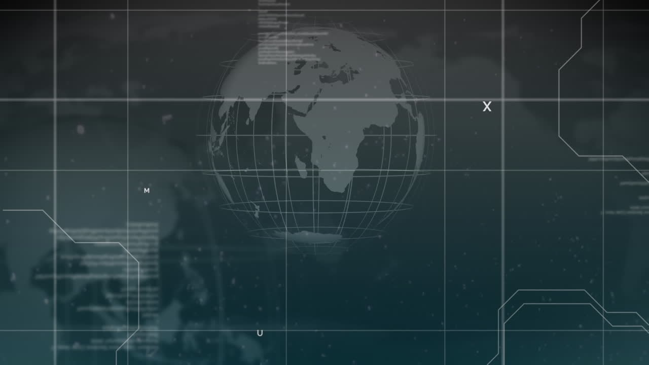 Animation of globe on black background