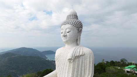 aerial view of phuket big buddha in phuket, thailand.